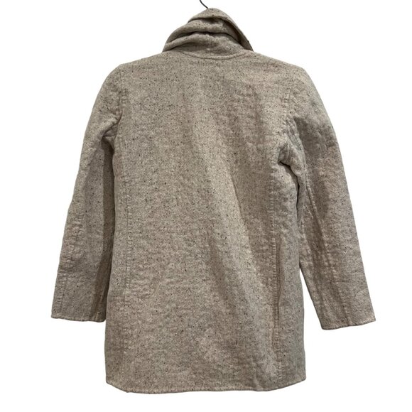 Linda Allard Ellen Tracy Jacket Womens Cream Wool Rabbit Hair Open Front Size 2 - Picture 4 of 13